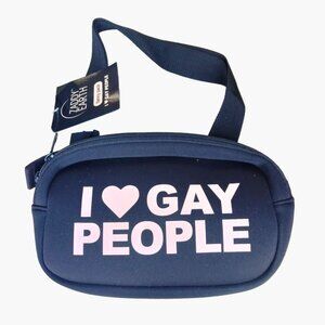 Zaddy Earth Black Fanny Pack I Love Gay People Pride